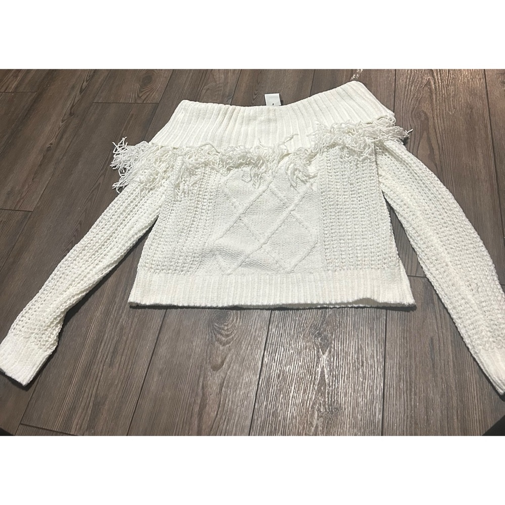 Almost Famous White Off-Shoulder Sweater